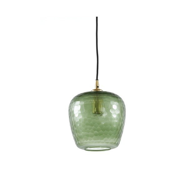 Žalias lubinis šviestuvas su stikliniu gaubtu ø 17 cm Danita - Light & Living-image-1