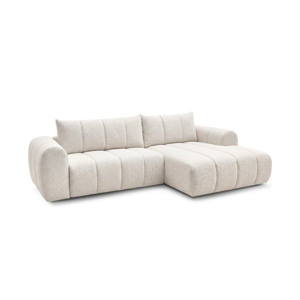 Smėlio spalvos kampinė sofa (su dešiniuoju kampu/su gultu) Nesty – Bobochic Paris-image-3
