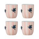 Rožinės spalvos iš keramikos puodeliai 4 vnt. kapučino 235 ml Carry – Bloomingville