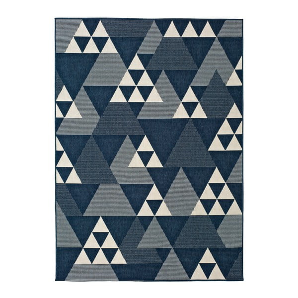 Mėlynas lauko kilimas Universal Clhoe Triangles, 80 x 150 cm