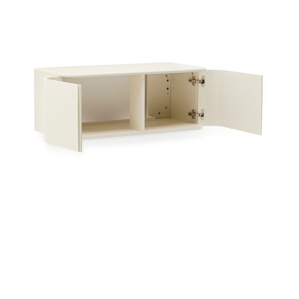 Smėlio spalvos pakabinama spintelė po kriaukle 90x35 cm Salaya – Kave Home-image-4