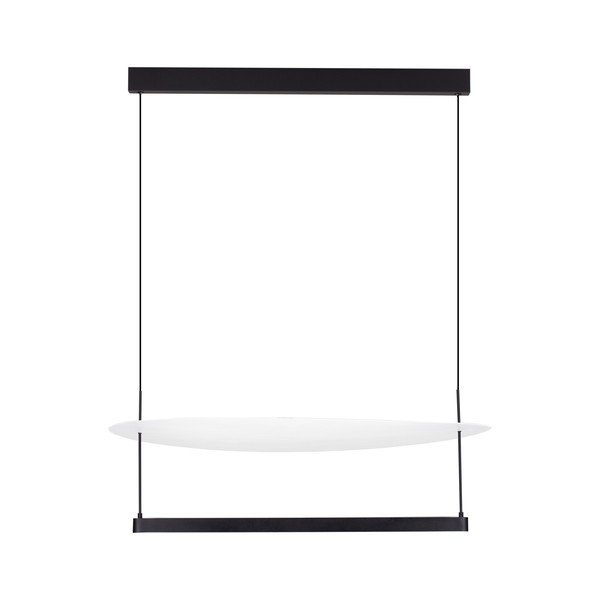 Baltos spalvos/matinės juodos spalvos iš aliuminio kabantis šviestuvas LED su pritemdymo funkcija ø 80 cm Diona – Nova Luce