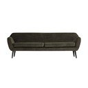 Tamsiai žalia aksominė sofa WOOOD Rocco, 230 cm