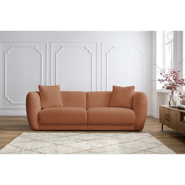 Oranžinė sofa 230 cm Bourbon - Bobochic Paris-image-1