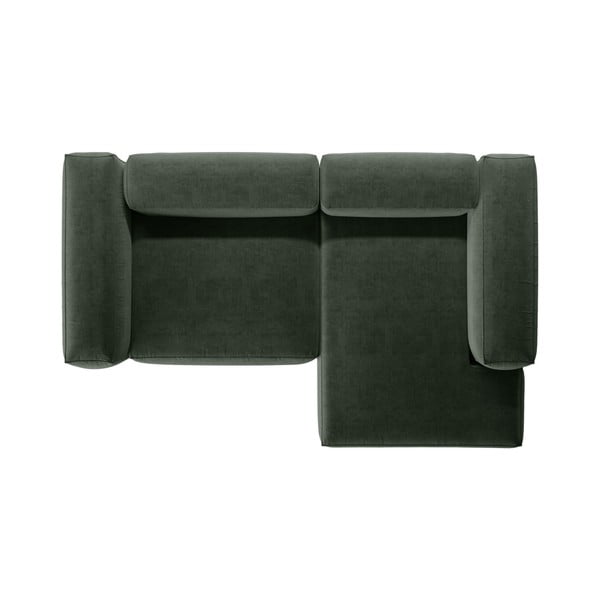 Žalios spalvos kampinė sofa (su dešiniuoju kampu/su gultu) Bergamo – Cosmopolitan Design-image-3