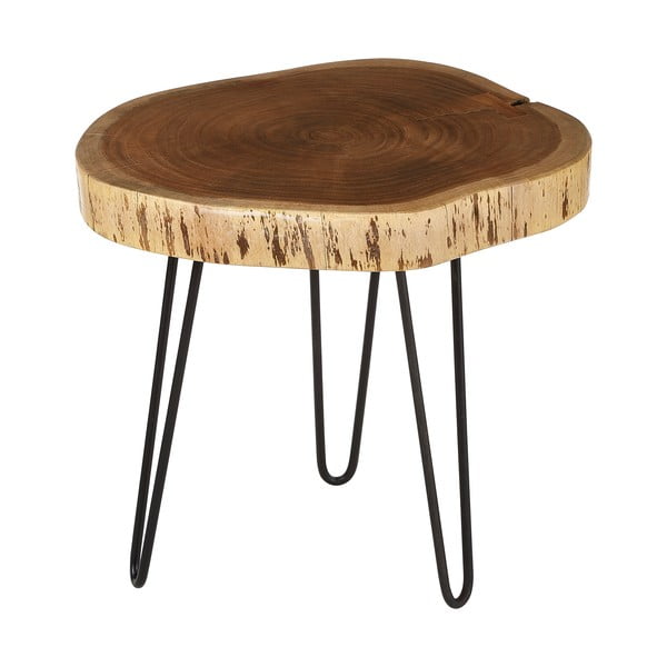 Šoninis stalas su akacijos stalviršiu 46x48 cm Nandri – Premier Housewares