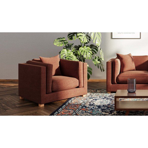 Krėslas raudonos plytų spalvos Pomo – Ame Yens-image-3