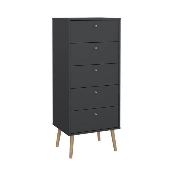 Aukšta šoninė spintelė antracito spalvos 50x120 cm Bodo – Tvilum-image-2
