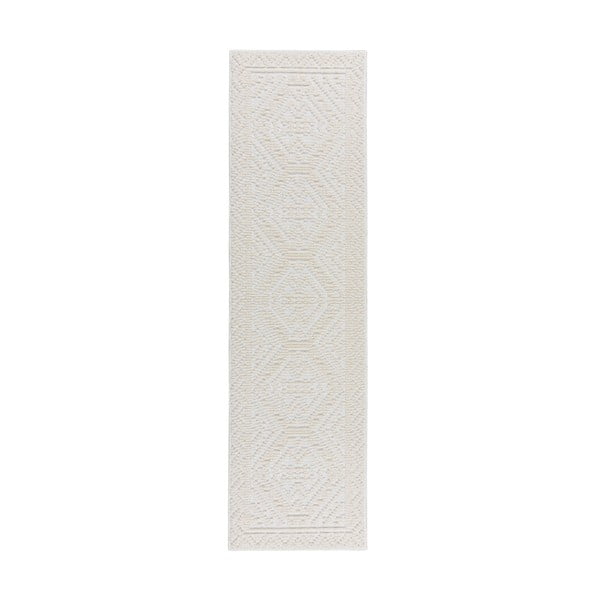 Skalbiamas iš šenilino kilimas kreminės spalvos 60x240 cm Jaipur – Flair Rugs