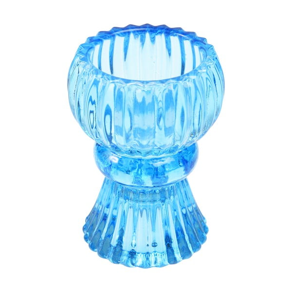 Žema mėlyno stiklo žvakidė - Rex London