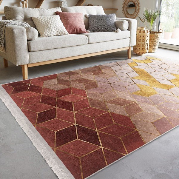 Rausvas kilimas 80x150 cm - Mila Home-image-3