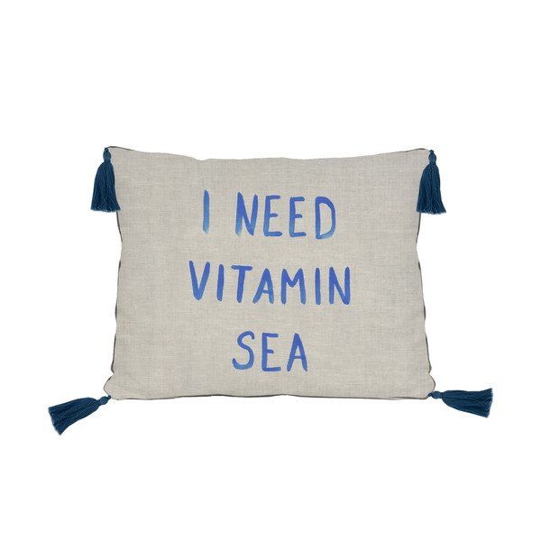 Smėlio spalvos pagalvė su linu Little Nice Things Captain, 50 x 35 cm-image-2