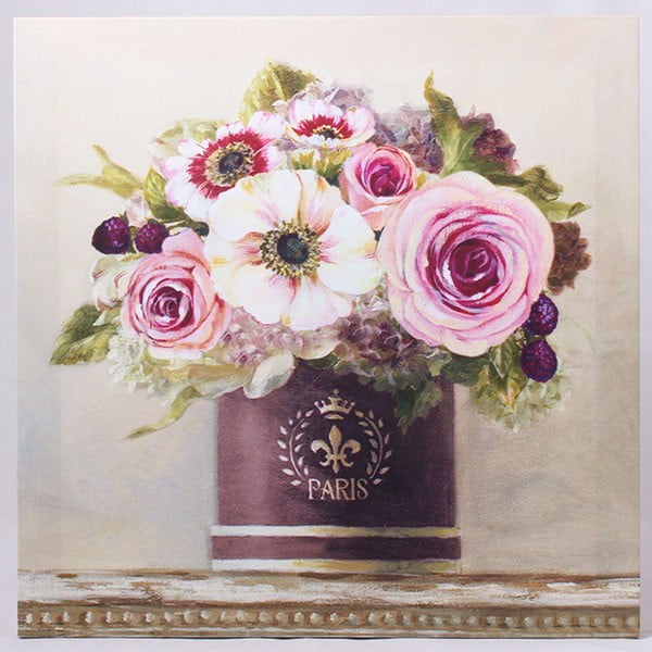 Vaizdas ant drobės Gėlės vazoje