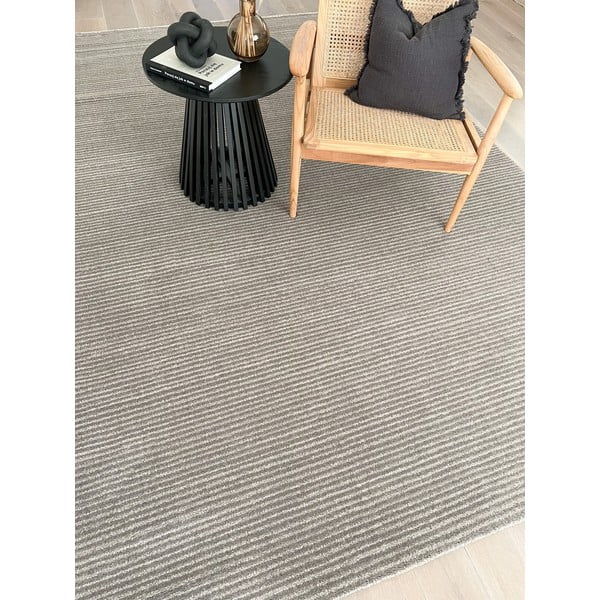 Kilimas iš vilnos pilkos spalvos 160x240 cm Calisia M Ribs – Agnella-image-1