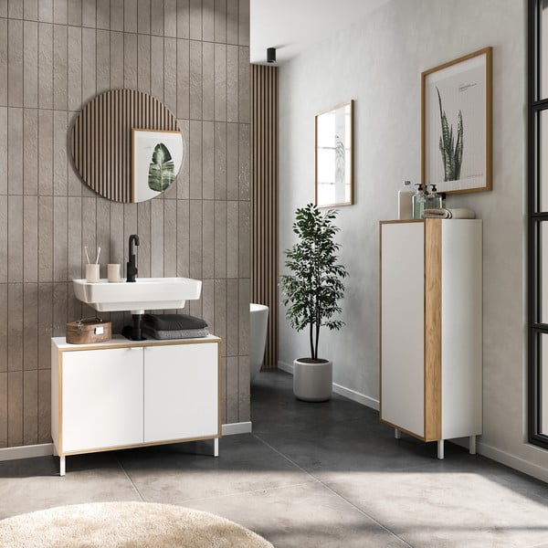 Baltos spalvos vonios baldų komplektas Topeka – Germania-image-2