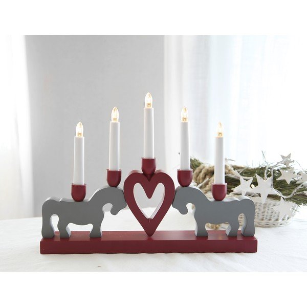 Šviečianti Kalėdų dekoracija raudonos spalvos Leksand – Star Trading-image-2