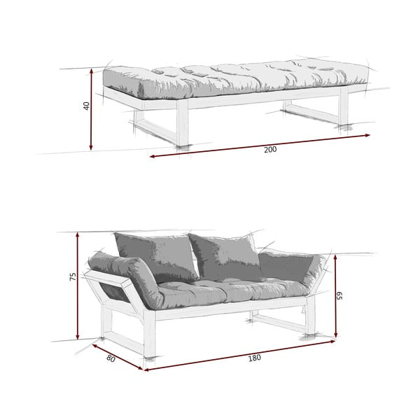 Sofa "Karup Edge" juoda/oranžinė-image-4