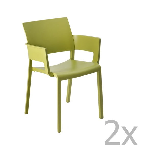 2 žalių sodo kėdžių rinkinys "Resol Fiona