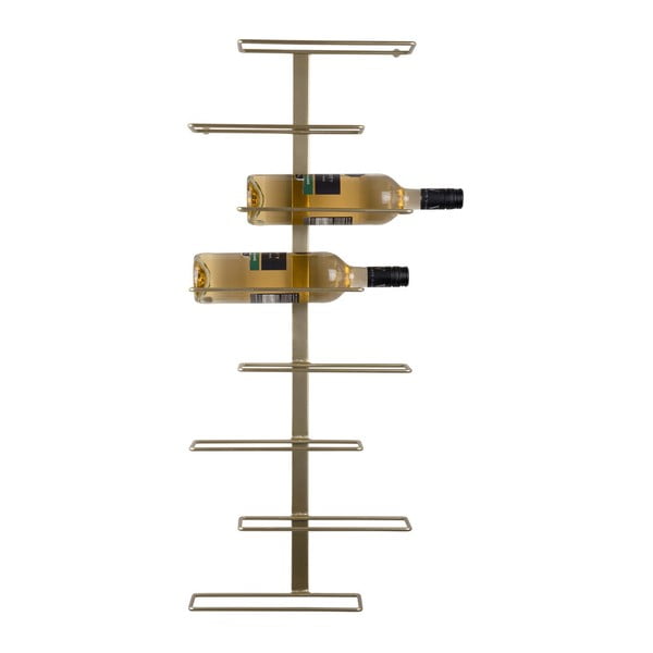 Sieninė iš metalo vyno lentyna auksinės spalvos butelių skaičius 8  Float  – PT LIVING-image-2