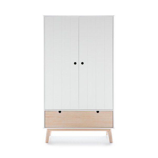 Balta vaikiška spinta su pušies medienos kojomis Marckeric Kiara-image-2