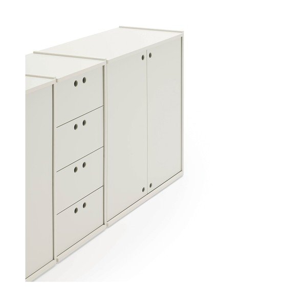 Kreminės spalvos šoninė spintelė 197x80x40 cm Wally – Teulat-image-3