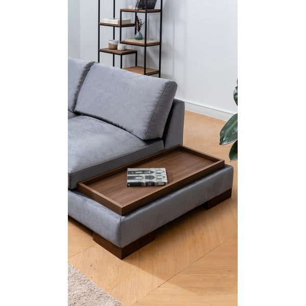 Kampinė sofa pilkos spalvos (su kairiuoju kampu) Tulip – Balcab Home-image-1