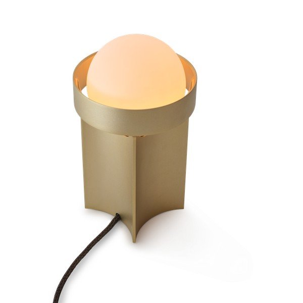 Stalinis šviestuvas auksinės spalvos su pritemdymo funkcija (aukštis 22 cm) su stiklo gaubtu Loop – tala-image-2