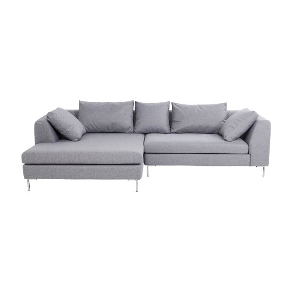 "Kare Design Bruno Panini" pilka kampinė sofa, plotis 290 cm, kairysis kampas