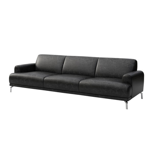Juoda odinė sofa MESONICA Puzo, 240 cm-image-2