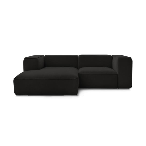 Iš boucle kampinė sofa juodos spalvos (su kairiuoju kampu) Zephyr – Bobochic Paris