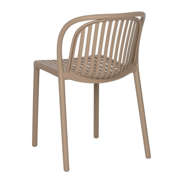 Smėlio spalvos iš plastiko valgomojo kėdė Alia – Ixia-image-2