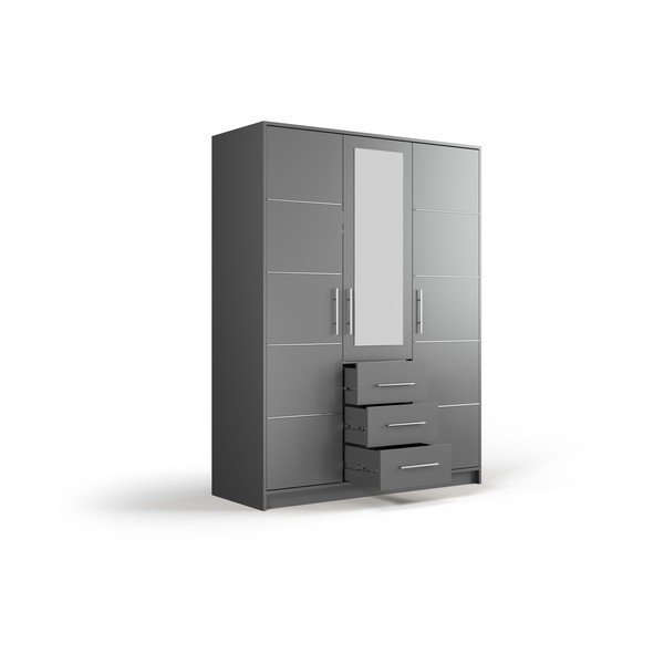 Pilka spinta su veidrodžiu 147x200 cm Derry - Cosmopolitan Design-image-3