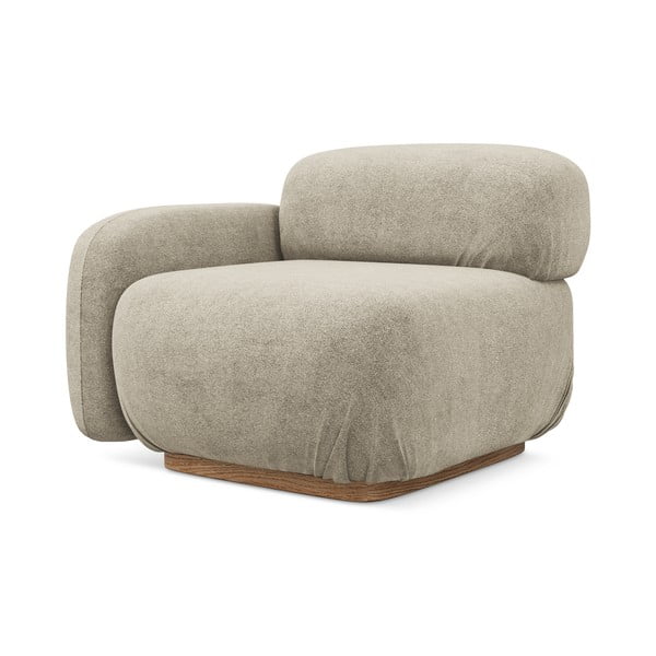 Smėlio spalvos iš boucle modulinė sofos dalis (su kairiuoju kampu) Ailani – Makamii-image-3
