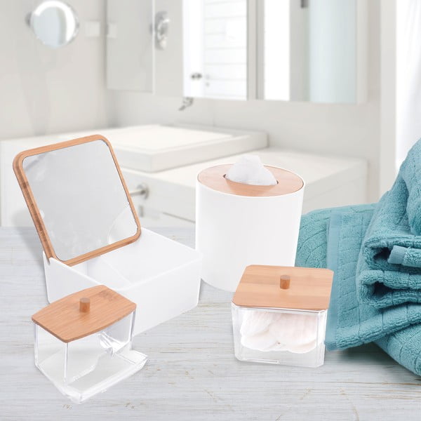 Baltos spalvos iš plastiko šiukšliadėžė biurui 1,6 l Whitney – Orion-image-1