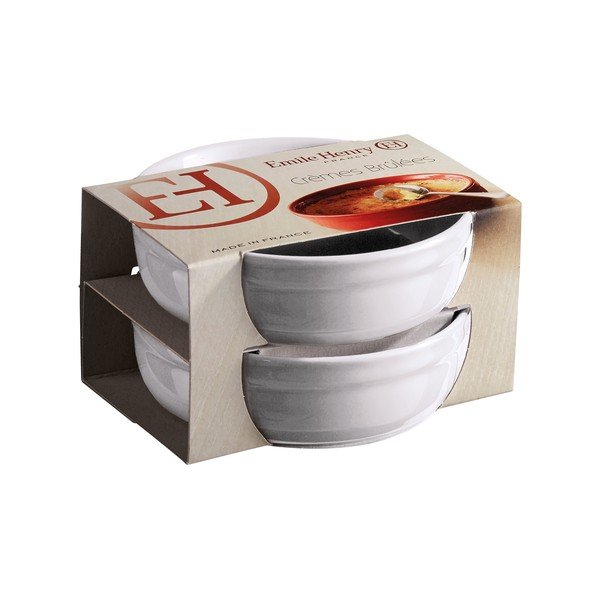 2 baltų crème brûlée kepimo indų rinkinys Emile Henry-image-1