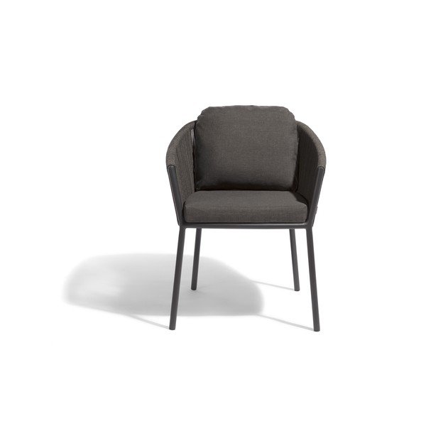 Juodos spalvos metalinė sodo kėdė Omer – Diphano-image-2