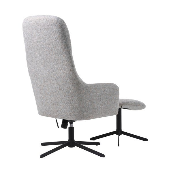 Šviesiai pilkos spalvos pasukamas atpalaiduojantis krėslas Manning – Unique Furniture-image-3