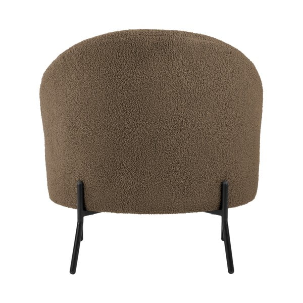 Iš boucle krėslas pilkos spalvos/rudos spalvos Noble – Leitmotiv-image-4