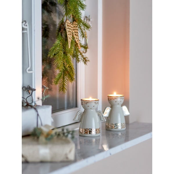 Žvakidė iš molios arbatinėms žvakutėms 2 vnt. Faella – Bloomingville-image-1