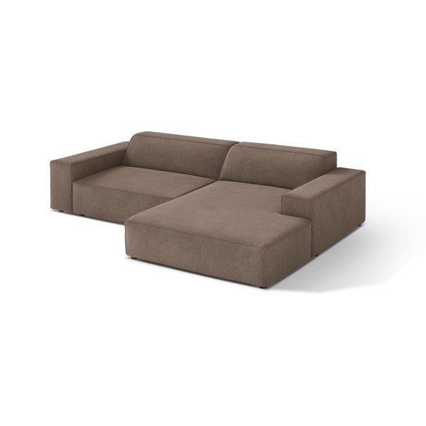 Smėlio spalvos modulinė kampinė sofa (su dešiniuoju kampu/su gultu) Jodie – Micadoni 