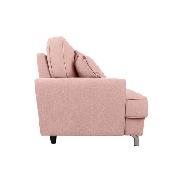 Rožinė trijų vietų sofa "Kooko Home Rumba-image-3