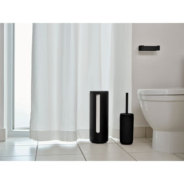 Juodos spalvos iš metalo tualetinio popieriaus laikiklis Ume – Zone-image-1