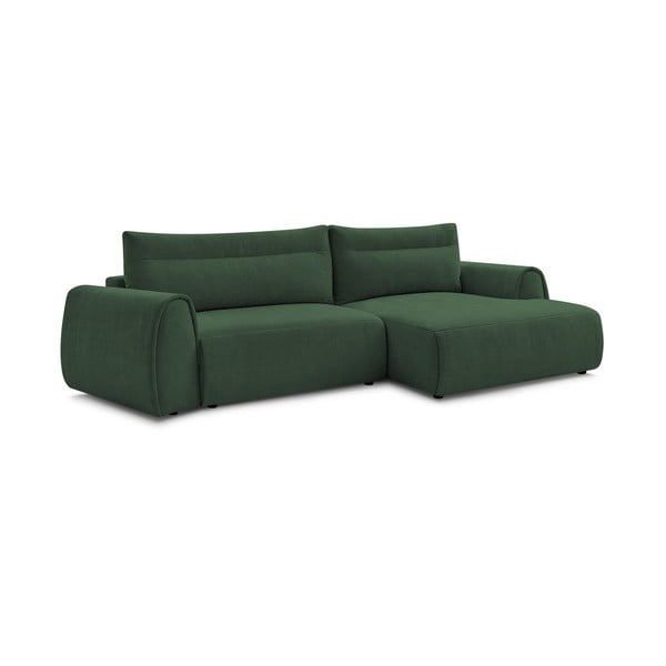 Kampinė sofa tamsiai žalios spalvos Aden – Bobochic Paris-image-3
