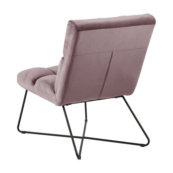 Iš velveto krėslas rožinės spalvos Alba – Actona-image-3