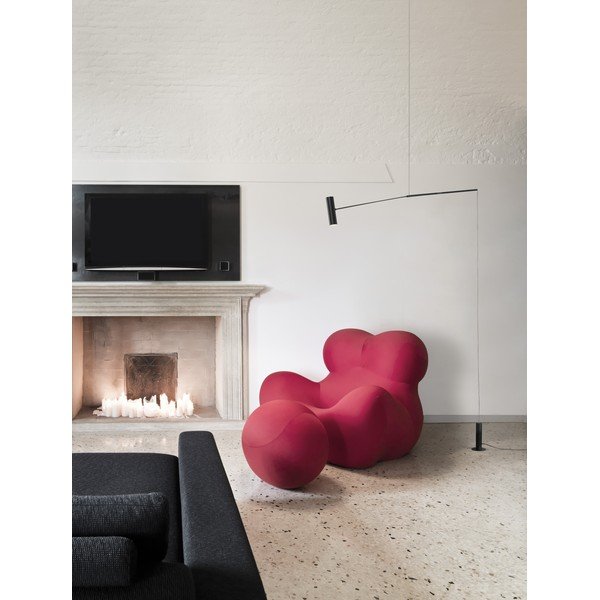 Matinės juodos spalvos iš metalo pastatomas šviestuvas LED (aukštis 250 cm) Voice – Nova Luce-image-1