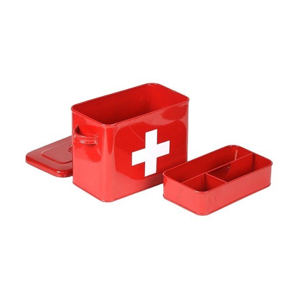 Raudona skardinė dėžutė LABEL51 Firt Aid-image-3