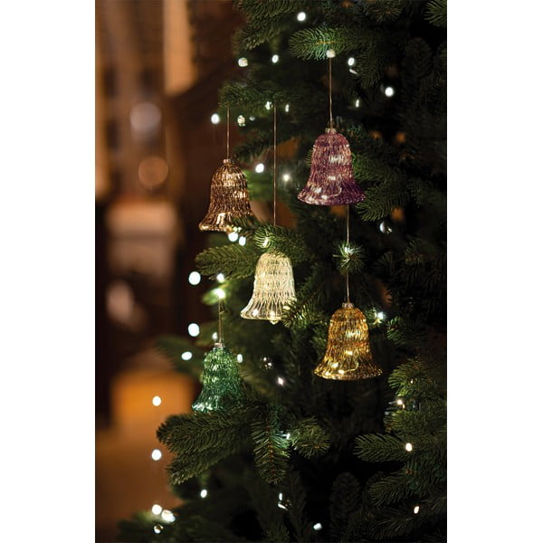 Šviečianti dekoracija bordo spalvos ø 9 cm Luna  – Sirius-image-1