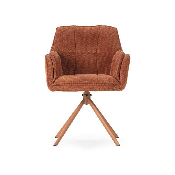 Terakotos spalvos iš audinio valgomojo kėdžių komplektas 2 vnt. Keiko – Marckeric-image-2