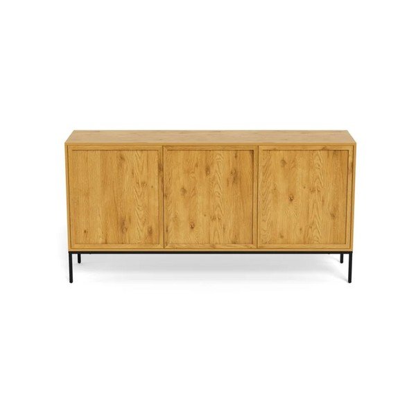 Natūralios spalvos šoninė spintelė iš ąžuolo 158x80x40 cm Palmdale – Actona-image-3
