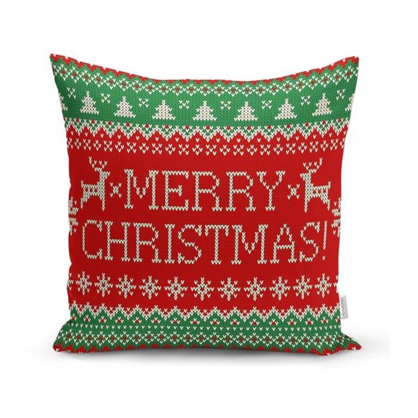 4 kalėdinių pagalvių užvalkalų ir staltiesės rinkinys Minimalist Cushion Covers Merry Christmas-image-3